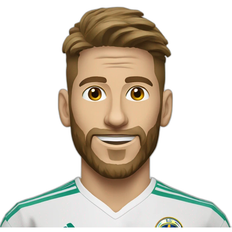 Sergio ramos portrait realistic football player emoji