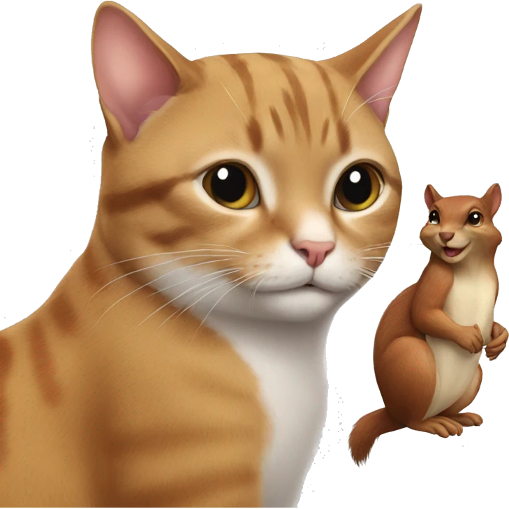 Cat with a squirrel emoji