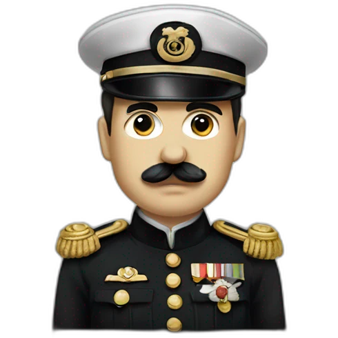 charlie chaplin with uniform dictator little mustache emoji