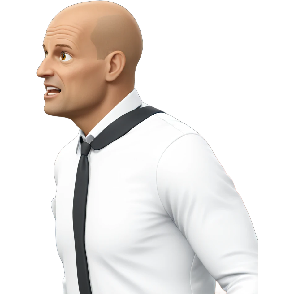 bald man in white shirt emoji