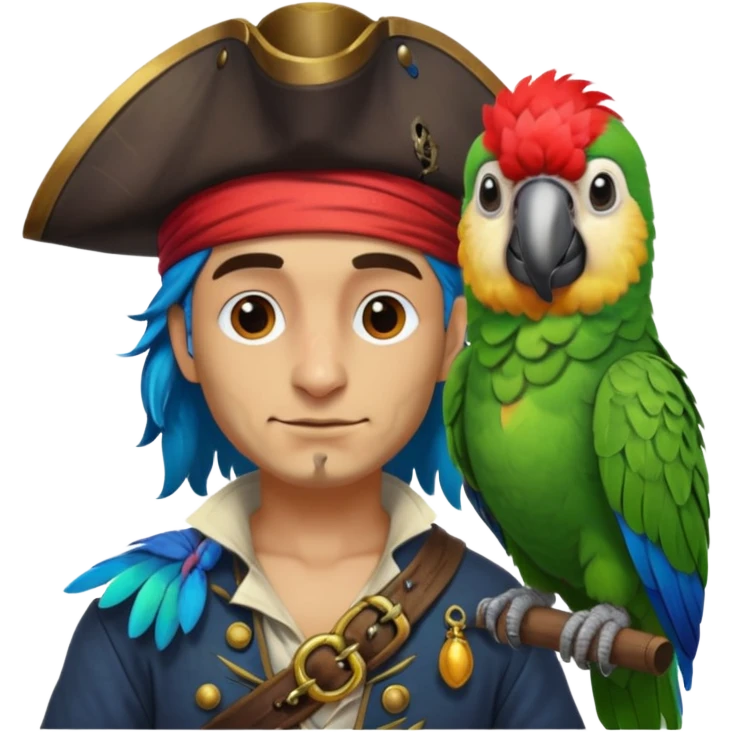 pirate and parrot emoji