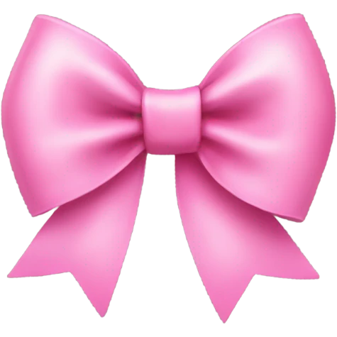 pink bow with a heart emoji