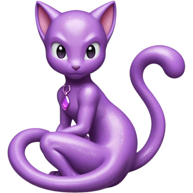 Pokemon legendary glitter purple and pink mewtwo emoji