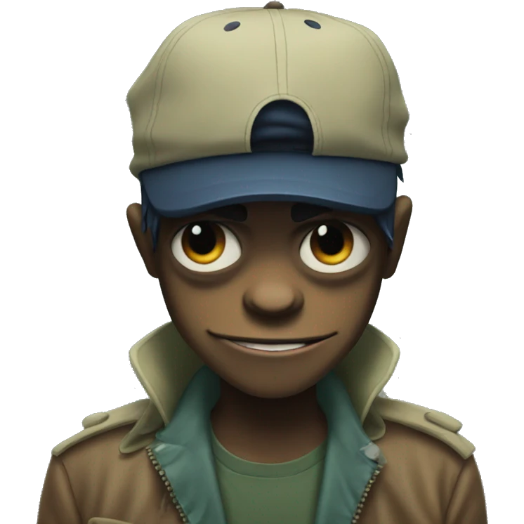 Gorillaz 2D emoji