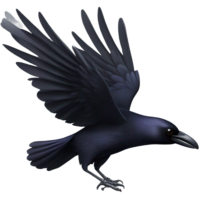 Raven flying emoji