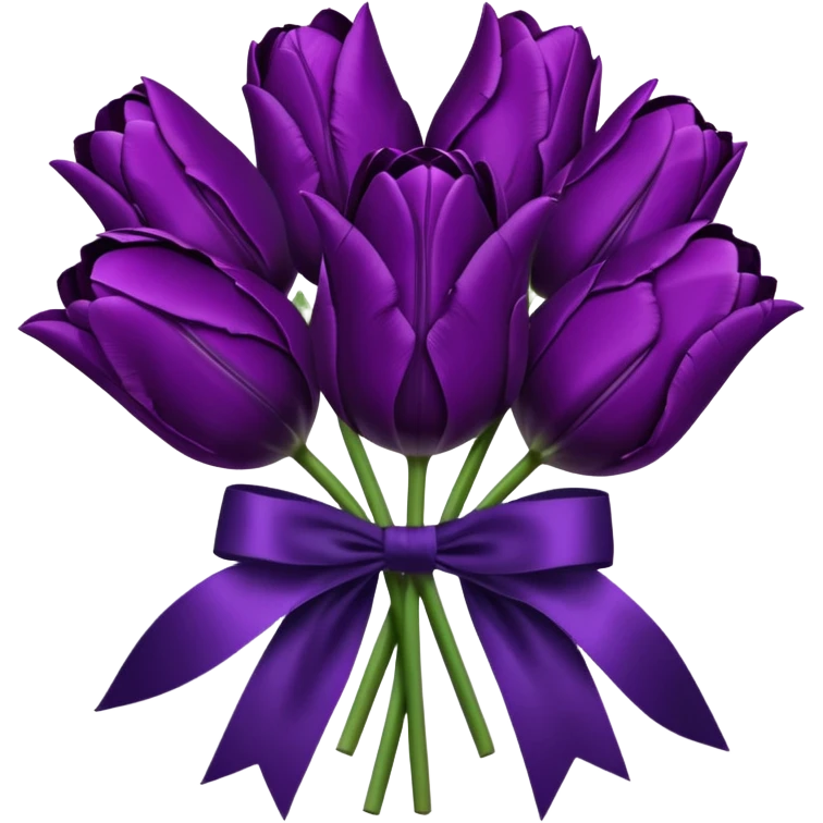 dark purple tulip bouquet  emoji
