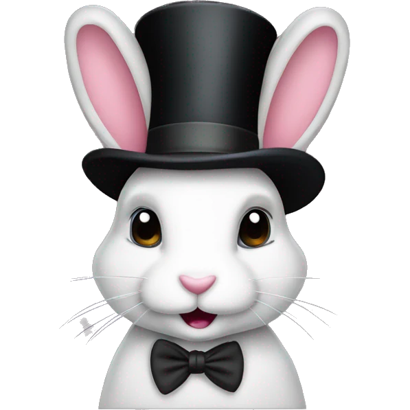 Bunny with a top hat emoji