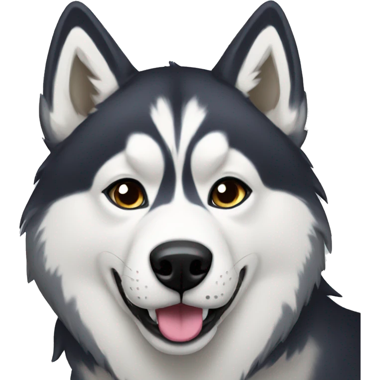 a pride husky emoji
