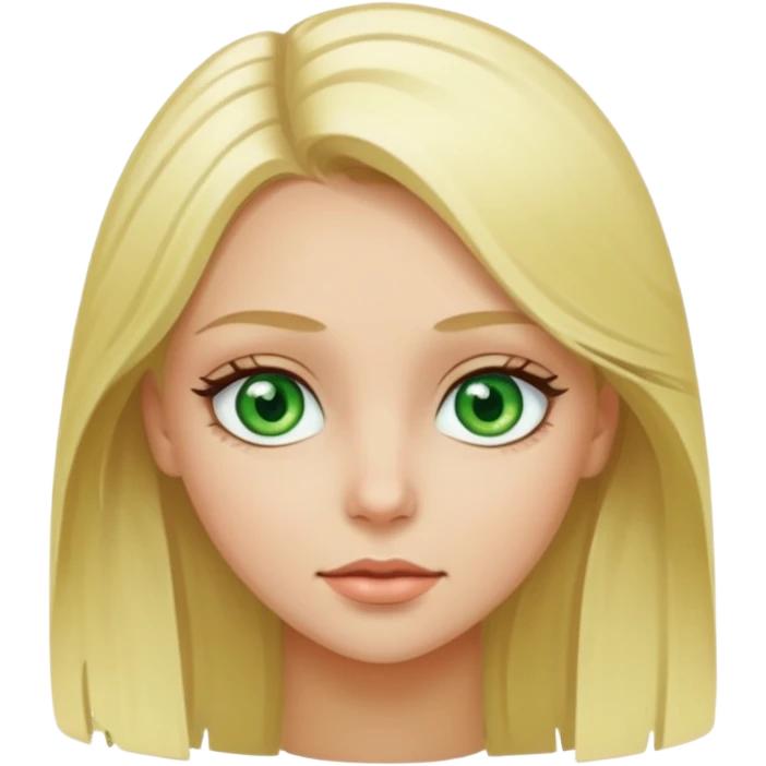 A beautiful green eye white skin blonde girl emoji