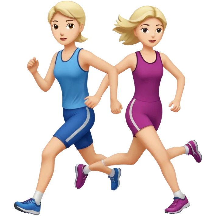 Lady running from man emoji