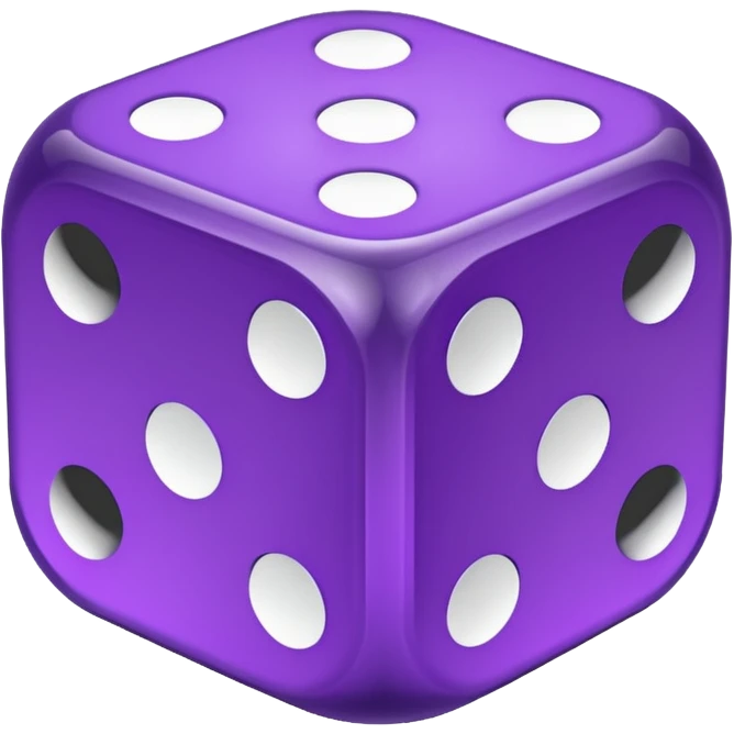 purple dice moving emoji