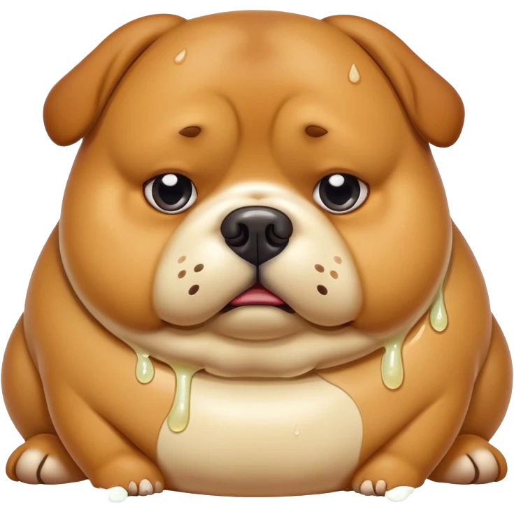 fat dog leak own balls emoji