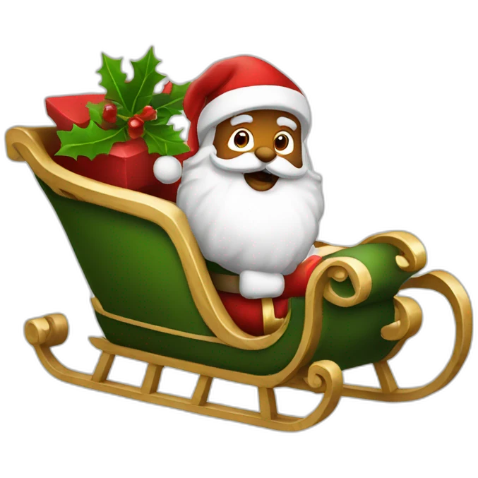 sleigh santa emoji