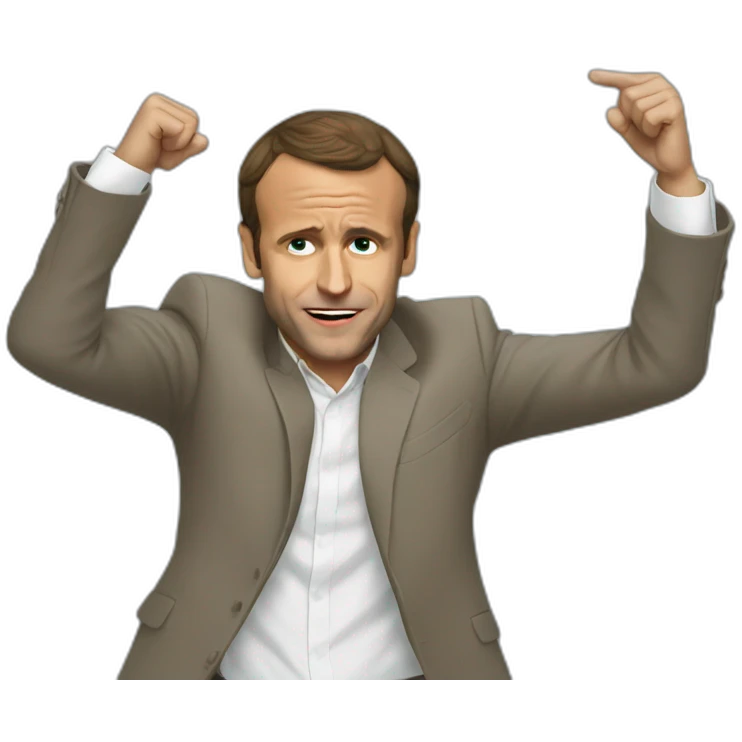 macron dab emoji