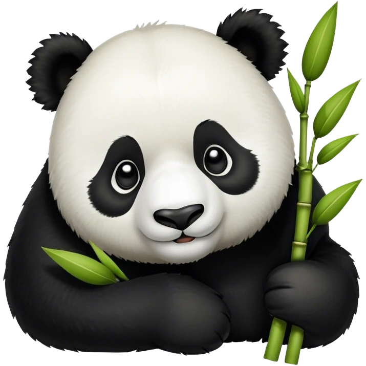 Panda der Bambus isst emoji