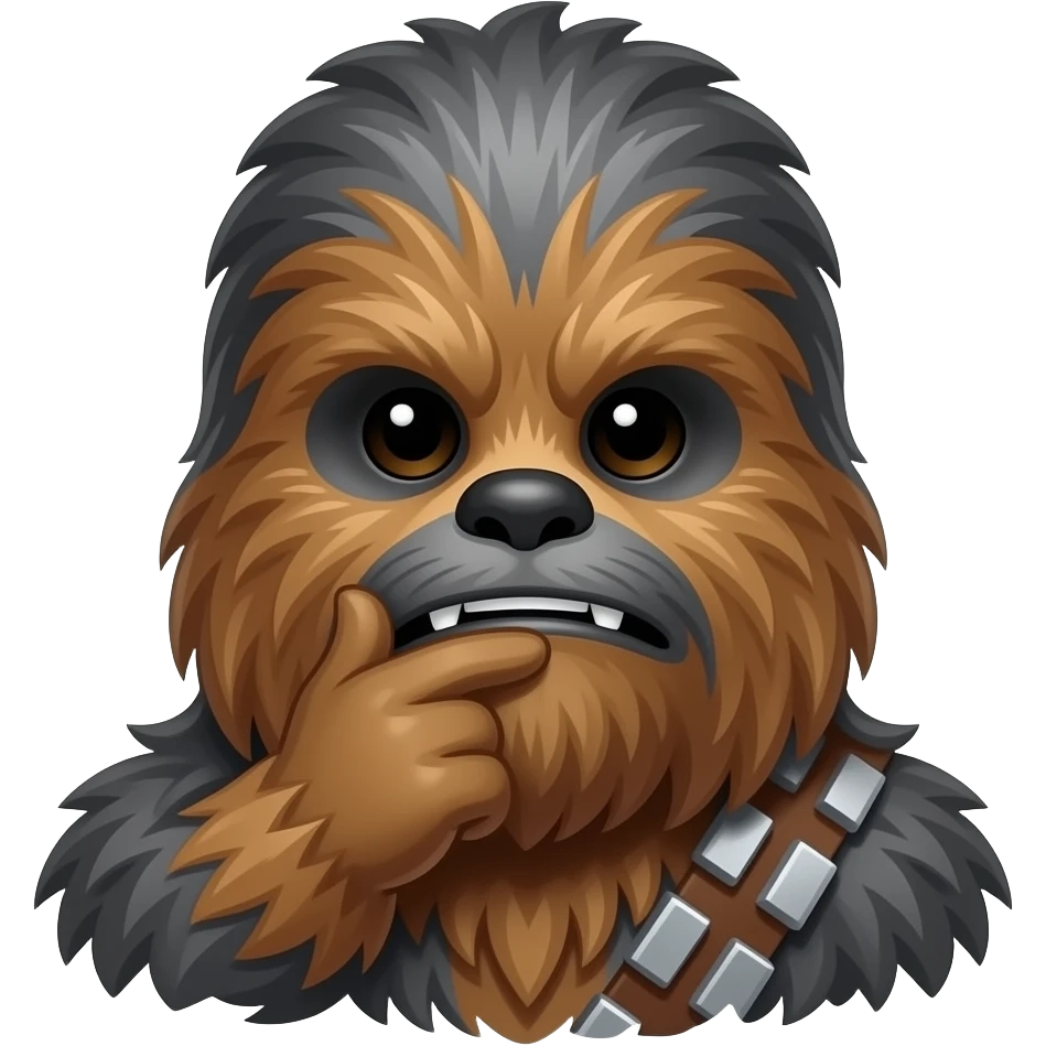 chewbacca thinking emoji