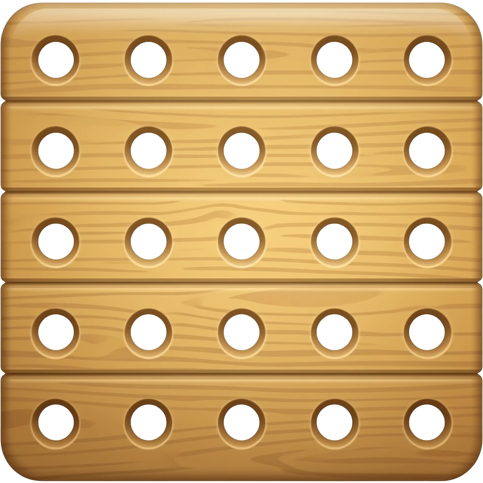 hazme un emoji de una tabla con orificios emoji