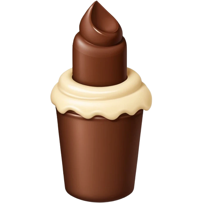 balsamo labial con el envase de la marca rhode color chocolate emoji