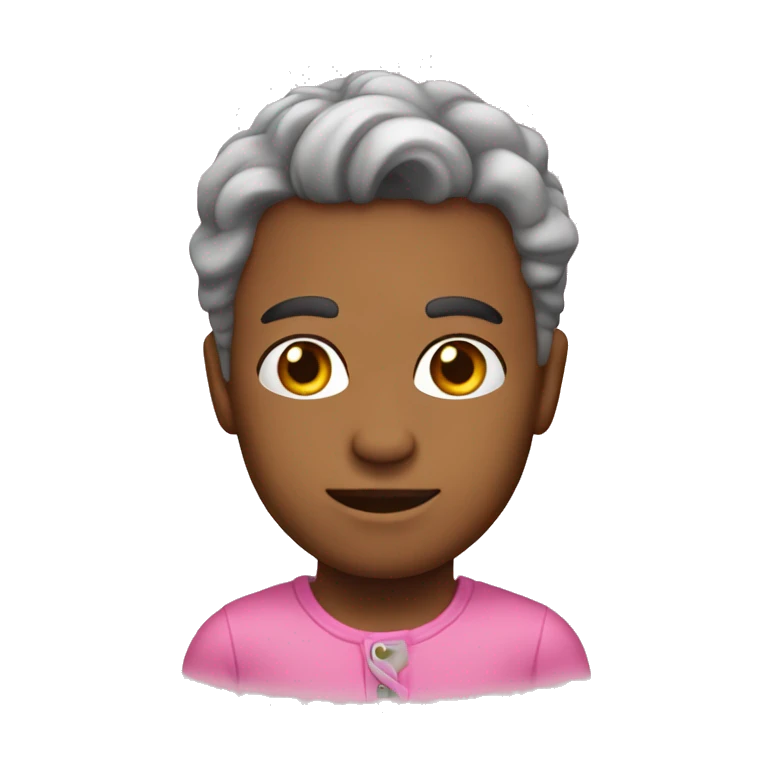 Um emoji de laço rosa claro emoji