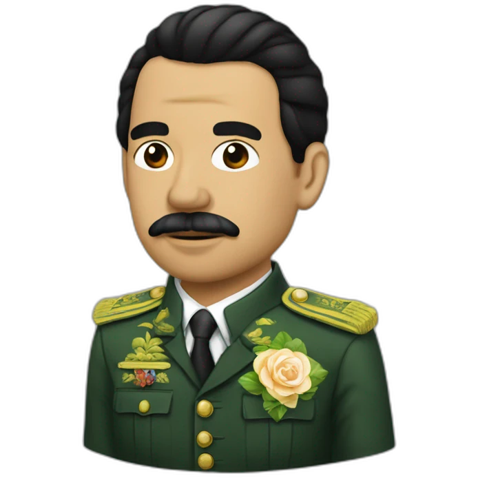 Daniel Ortega con una flor en el pelo emoji