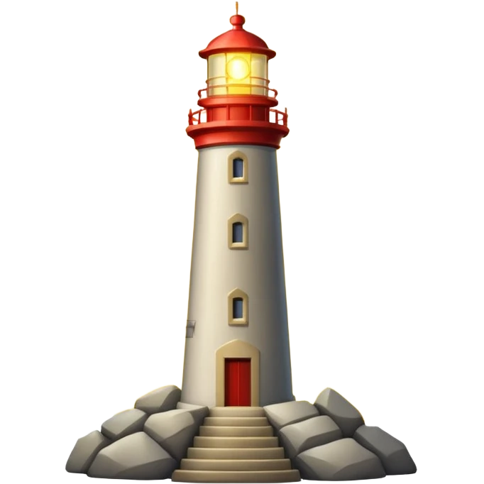 A lighthouse-style tower with a glowing beacon. emoji