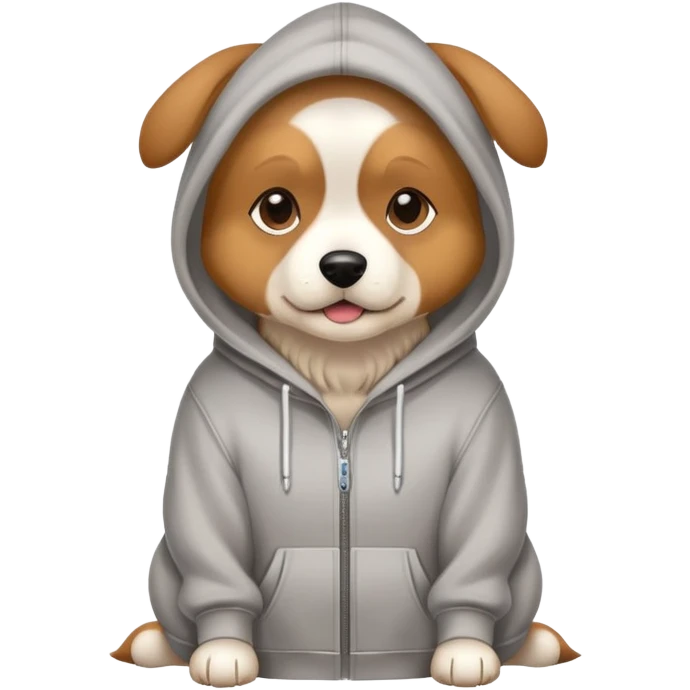 Dog wearing hoodie  emoji
