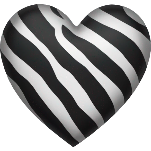 Zebra heart emoji