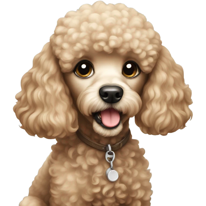 Mini poodle begging  emoji