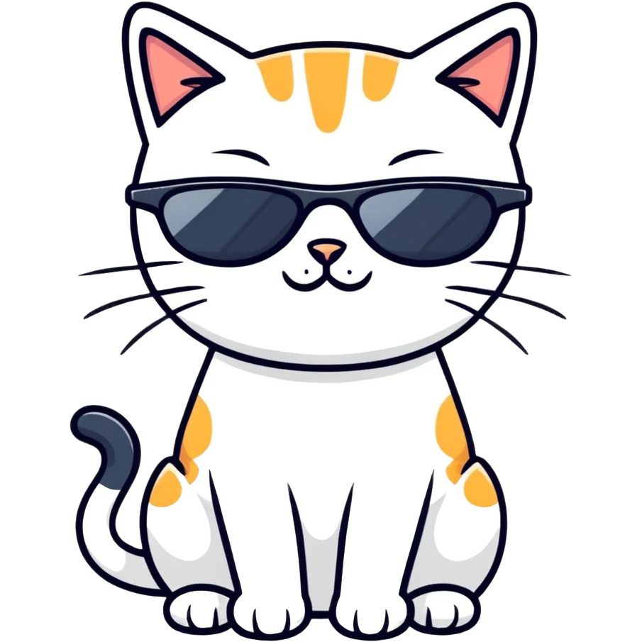 Cat with sunglasses emoji