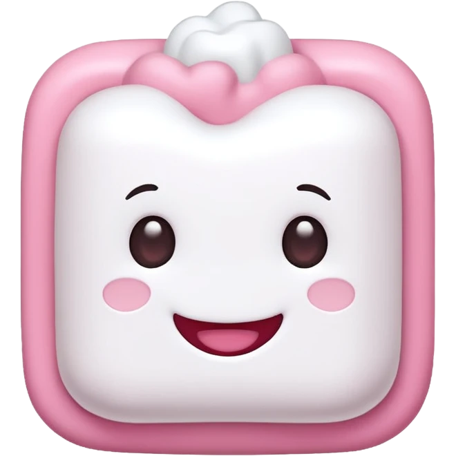 Marshmallow in love emoji