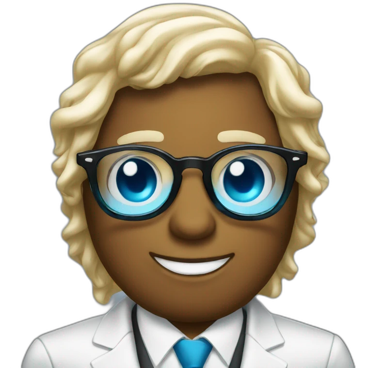 droplet wearing a suit and glamorous glasses emoji