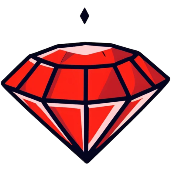 red diamond gem emoji