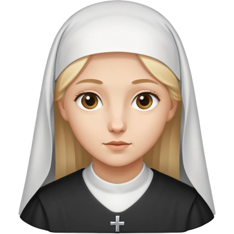 Молодая Блондинка монахиня с большой грудью  emoji