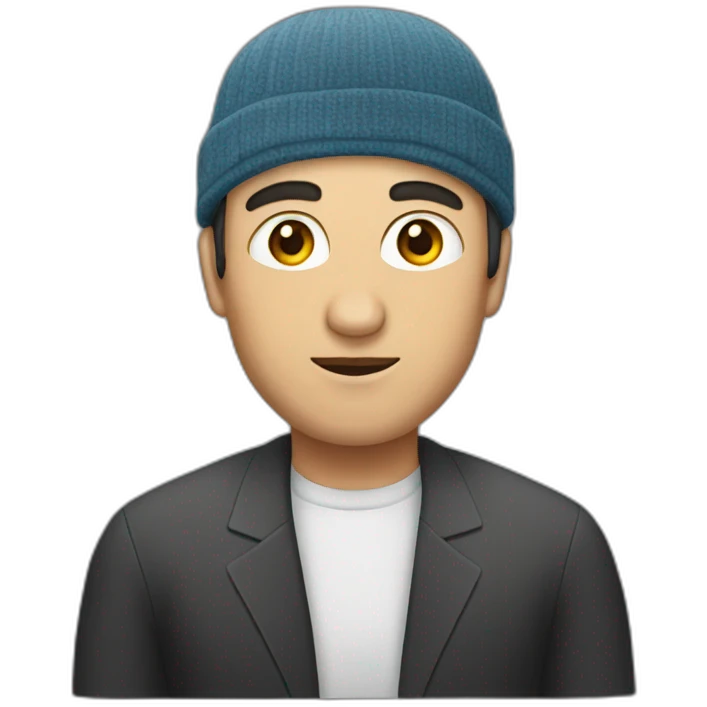 A man in an Uzbek skullcap emoji