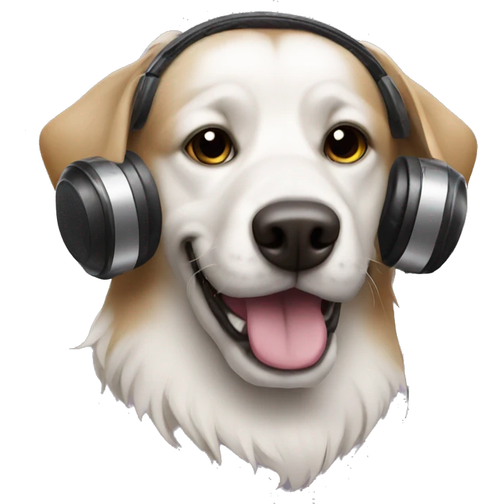 DJ dog emoji