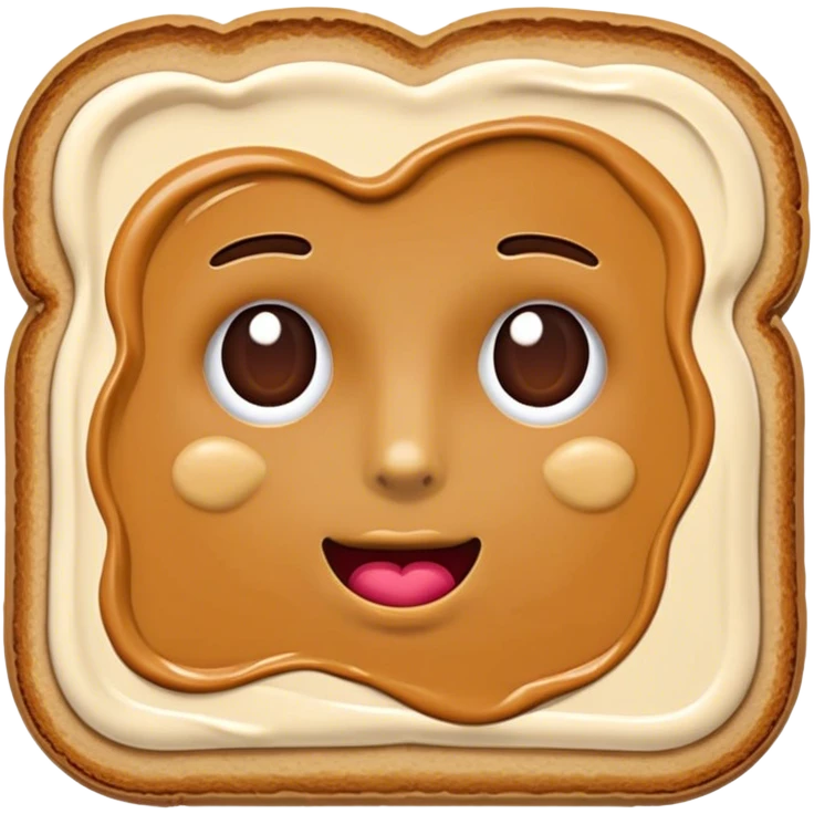 Tartine peanut butter jelly on face emoji