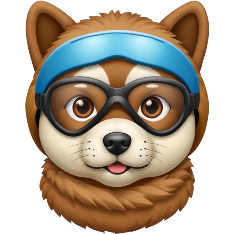 Dog wearing a skimask emoji