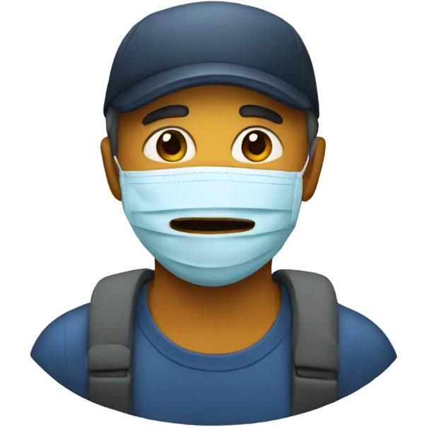 A father with  mask emoji
