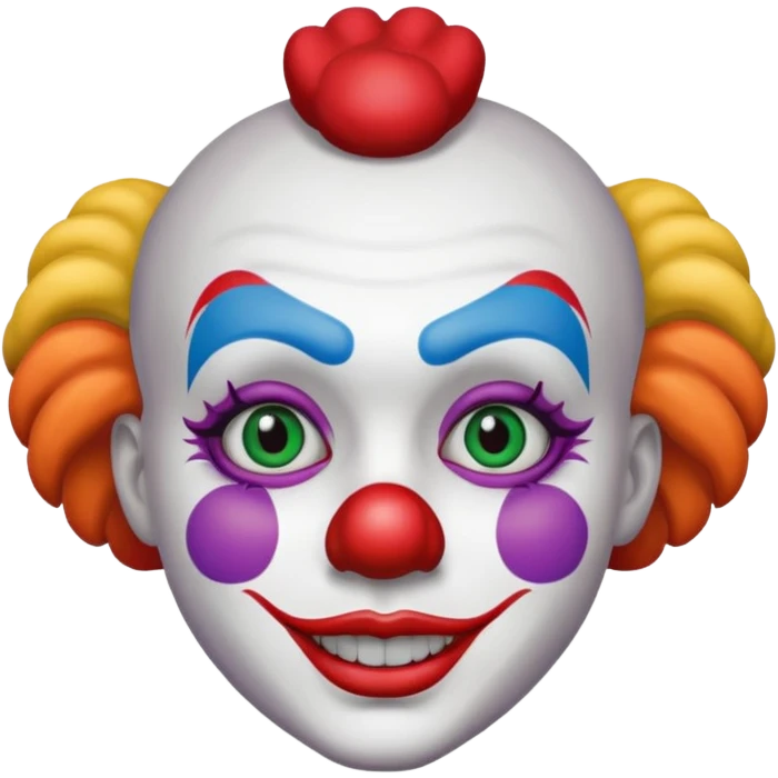 Clown doing half make up emoji