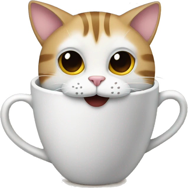 Cat drinking coffee emoji