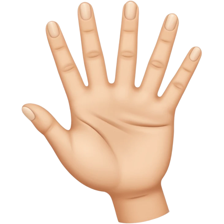 3 doigts collés d’une main beige  emoji