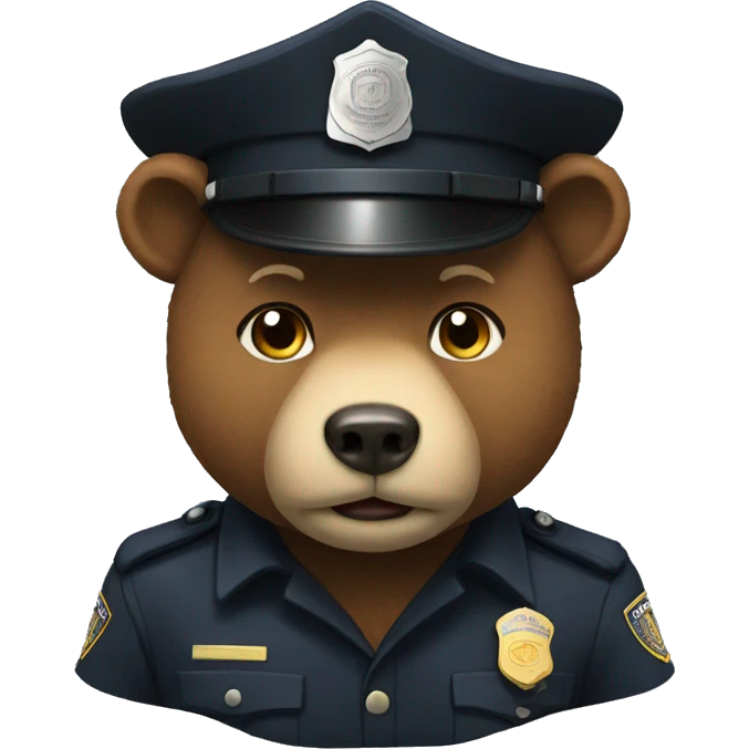 Bear cop emoji