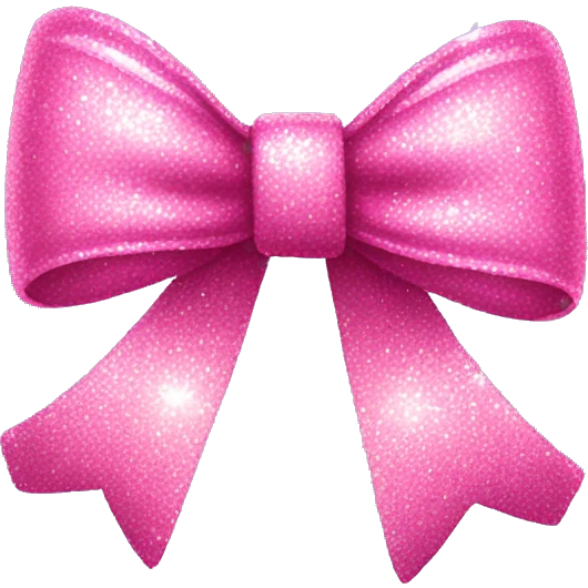 pink glittery bow emoji