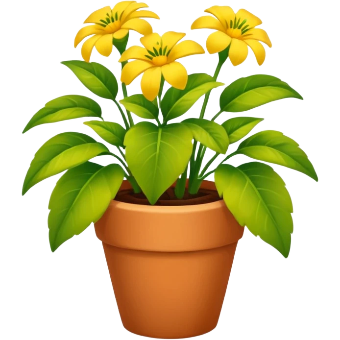 Potted Sidewalk plant yellow  emoji