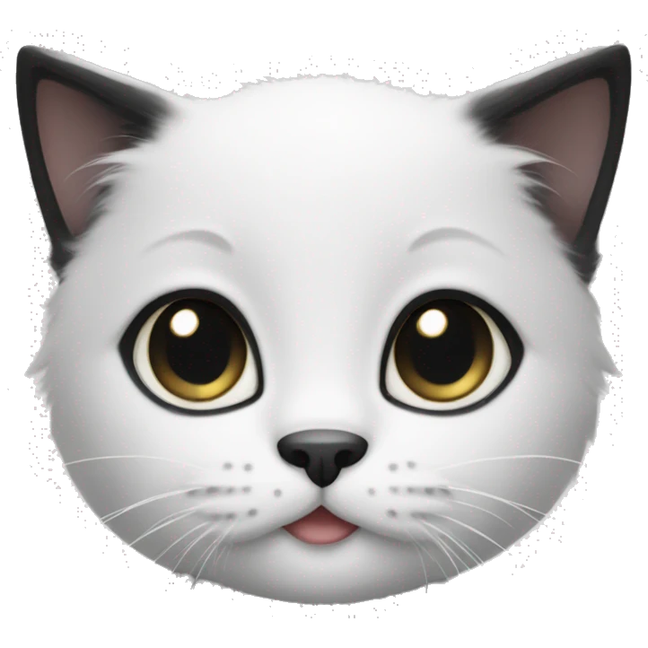 black and white kitten  emoji