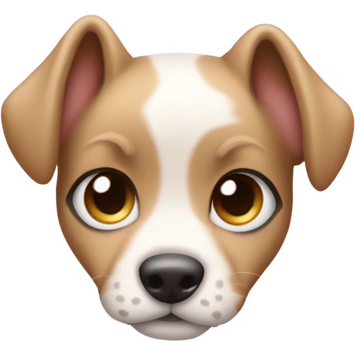 Puppy with hearts on his eyes emoji