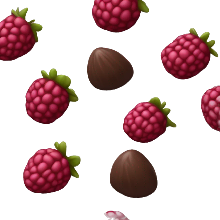 Raspberry in chocolate  emoji