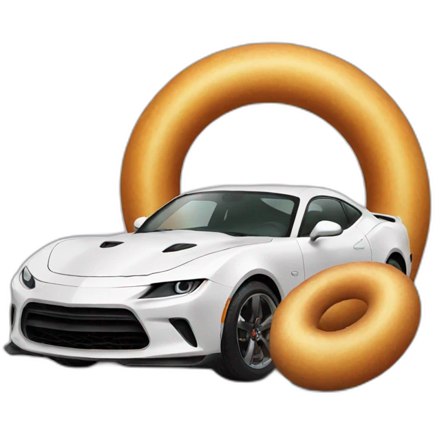Car doing donuts emoji