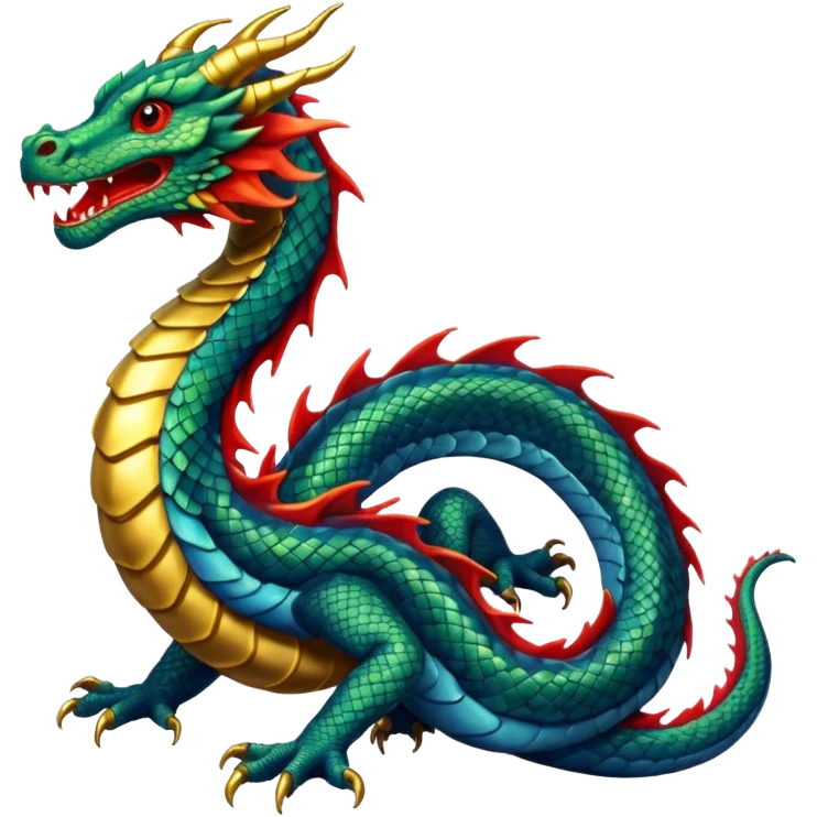  Straight Eastern dragon no legs  emoji