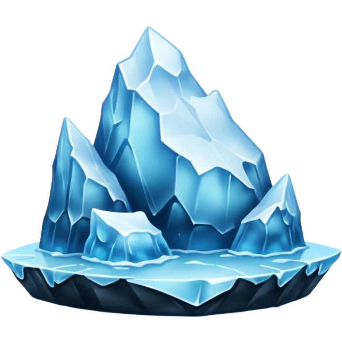 An iceberg, black emoji